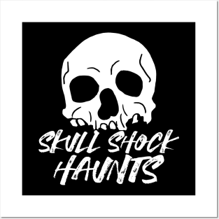 Haunting Shadows: Striking Halloween Skull Design Posters and Art
